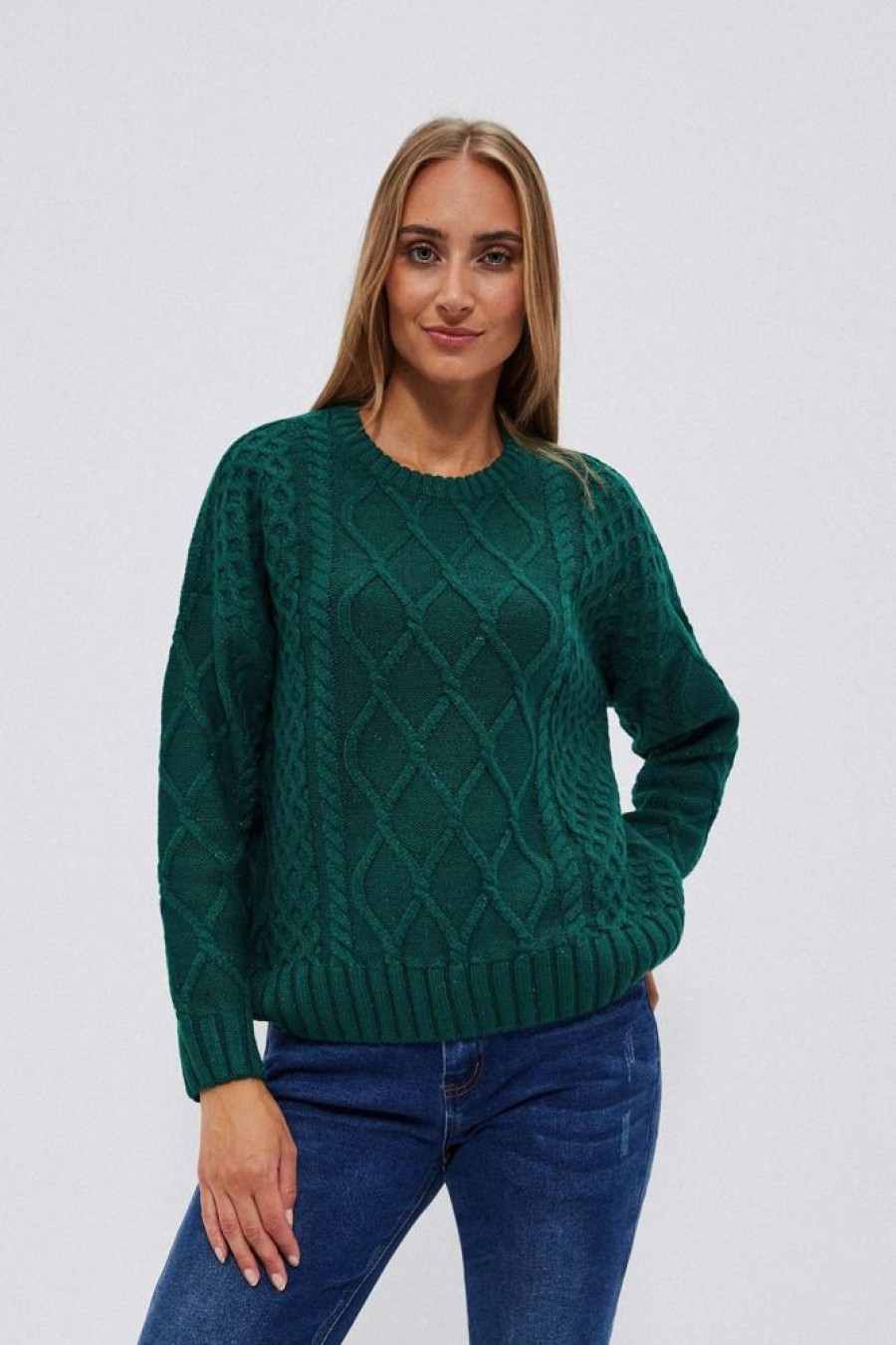 Christmas Moodo Swetry | Sweter Oversize Szmaragdowy