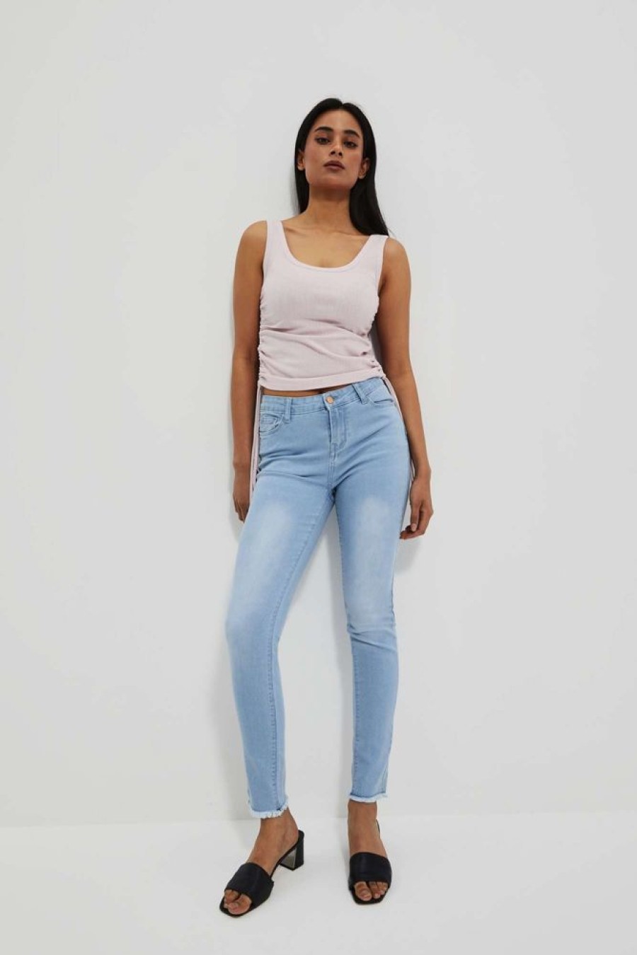 Christmas Moodo Jeans | Jeansy Push Up Blekitne