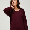 Christmas Moodo Bluzy | Bluza Z Wiazaniem W Kolorze Burgund