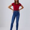 Christmas Moodo Jeans | Jeansy Skinny Medium Waist Niebieskie