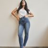 Christmas Moodo Jeans | Jeansy Skinny Z Wysokim Stanem